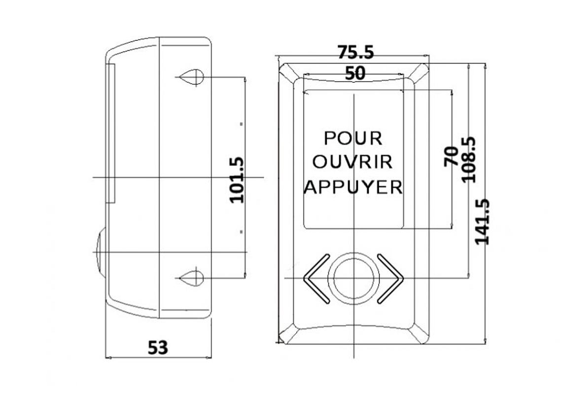 Boitier LED d'ouverture de porte pour bus ou car